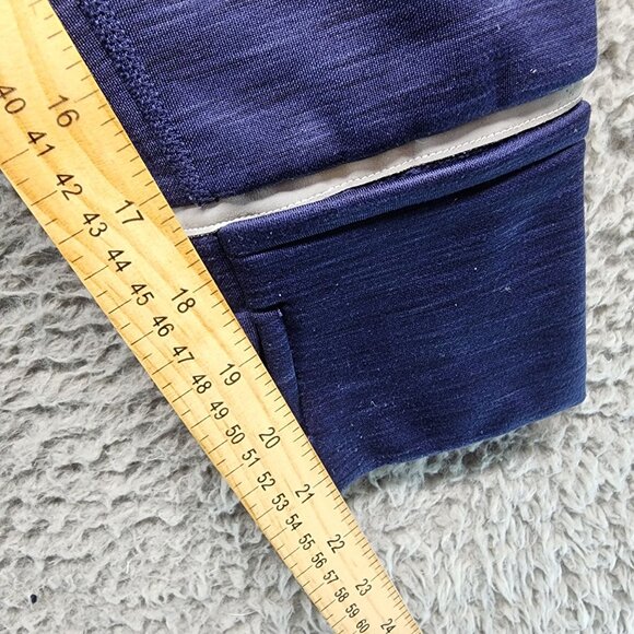 Gap Fit Shirt Womens XL Indigo Blue Orbit Fleece Pullover Hoodie Zip Pockets - Picture 7 of 11